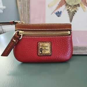 Dooney & Bourke leather coin/card case red